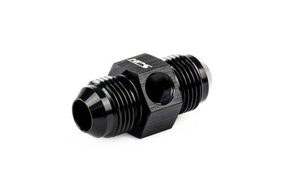 HPS Performance Products AN Male to Male Adapter with 1/8" NPT Female Port, Aluminum, Black