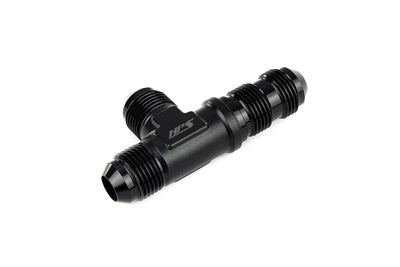 HPS Performance Products AN Male to Male Bulkhead Adapter, Aluminum, Black