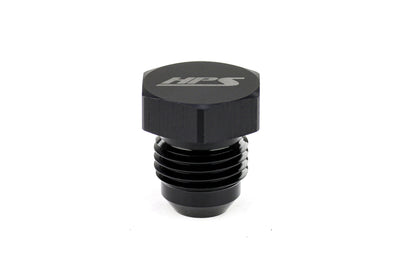 HPS Performance Products AN Fittings Plug, Aluminum, Black