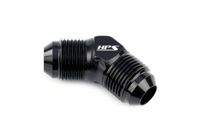 HPS Performance Products AN Male to Male Union Adapter, Aluminum, Black