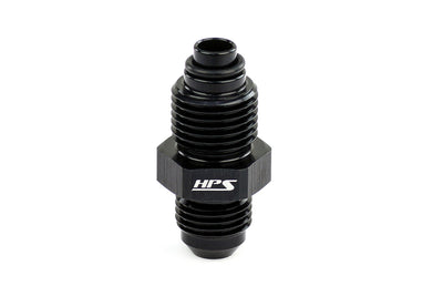 HPS Performance Products AN Male to Inverted Flare Male Power Steering Adapter, Aluminum, Black