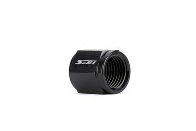 HPS Performance Products Hard Line AN Tube Nut, Aluminum, Black