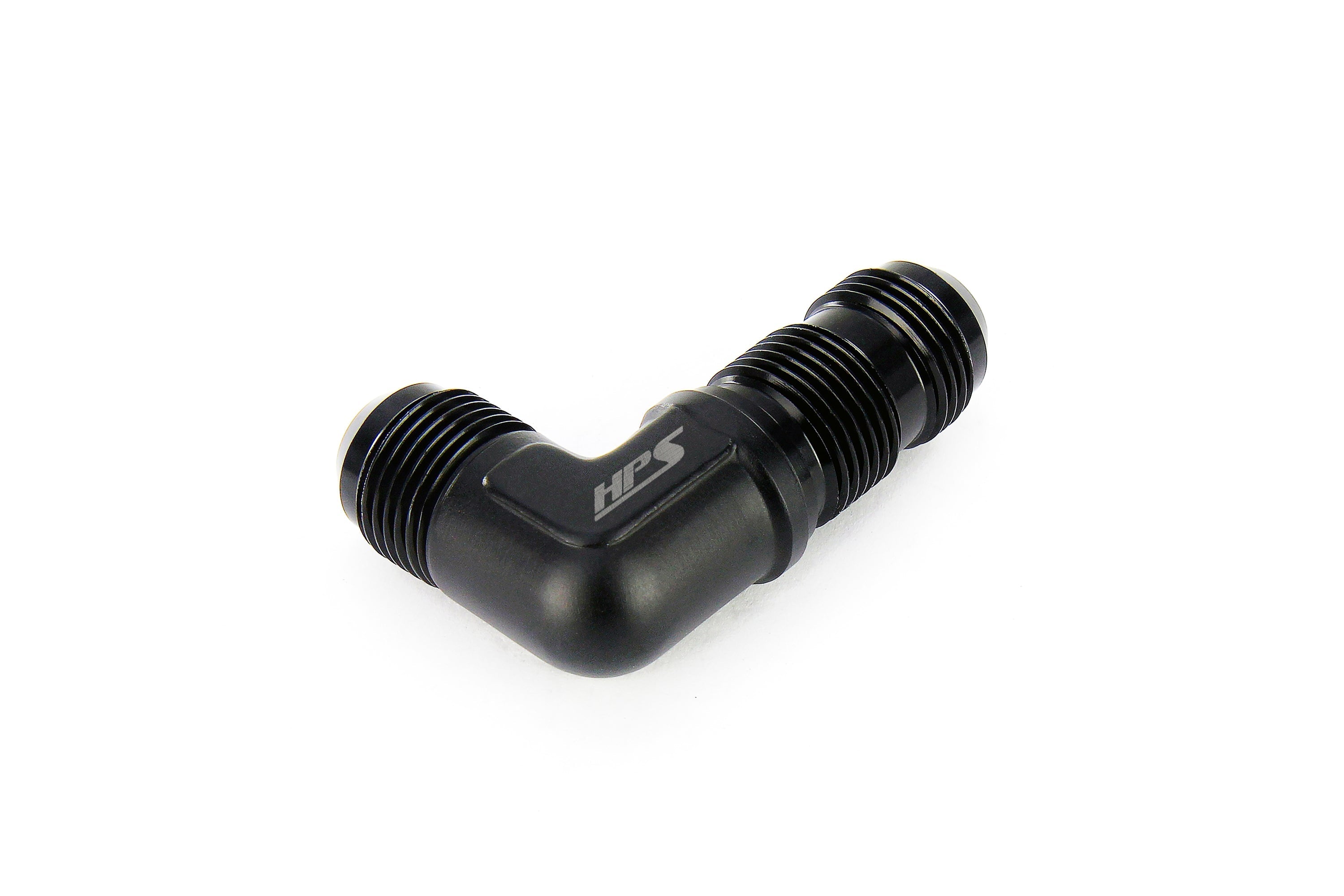 HPS Performance Products AN Male to Male Bulkhead Adapter, Aluminum, Black