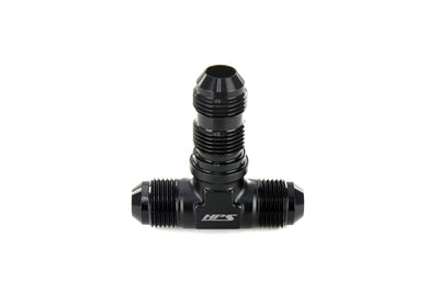 HPS Performance Products AN Male to Male Bulkhead Adapter, Aluminum, Black