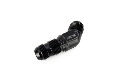 HPS Performance Products AN Male to Male Bulkhead Adapter, Aluminum, Black