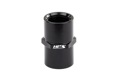 HPS Performance Products Straight NPT Female To NPT Female Coupler Adapter, Aluminum, Black
