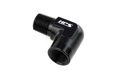 HPS Performance Products NPT Male To NPT Female Adapter, Aluminum, Black