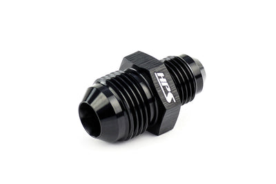 HPS Performance Products AN Male To Male Reducer Union Coupler Adapter, Aluminum, Black
