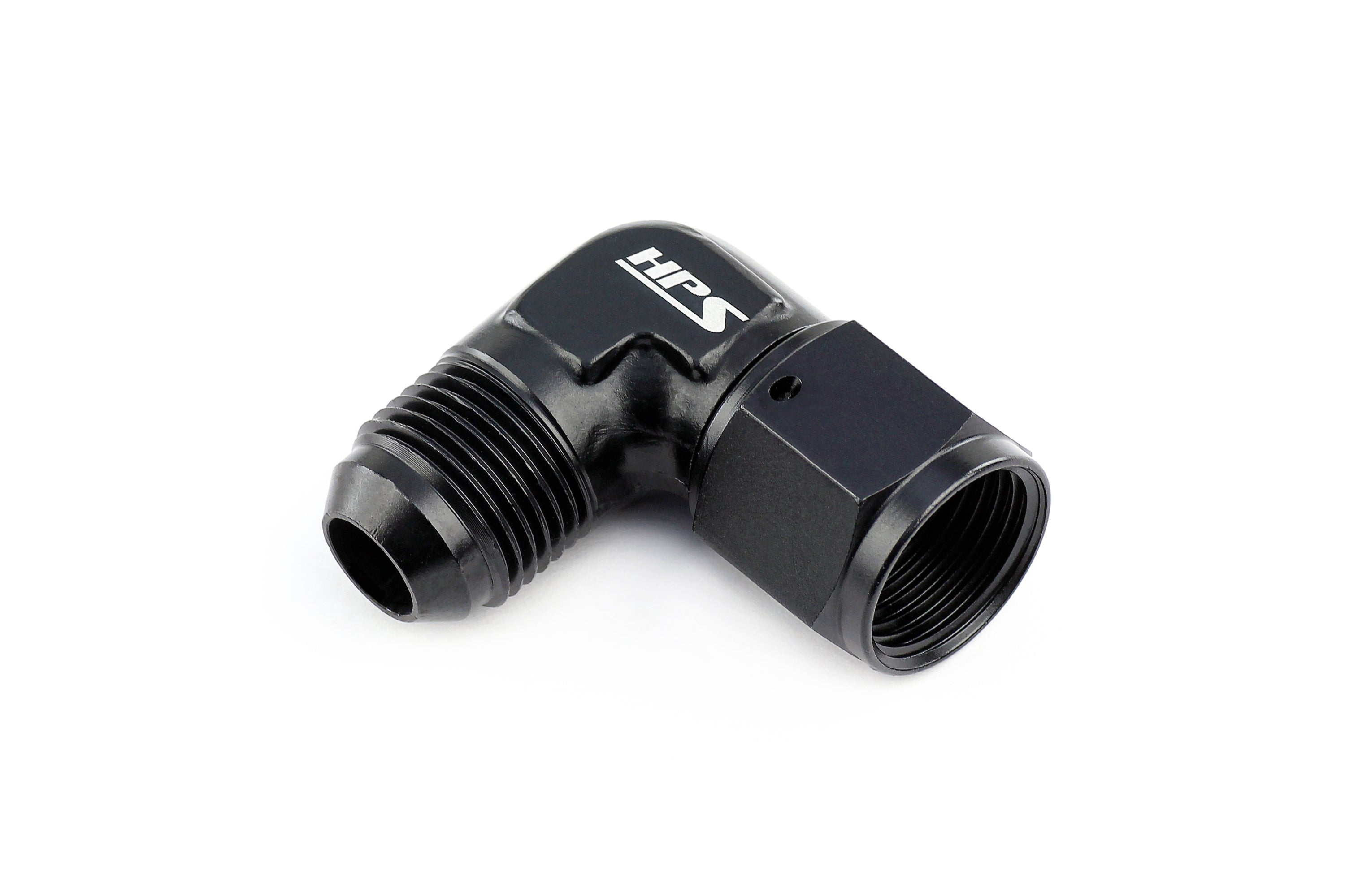 HPS Performance Products AN Male to Female Swivel Adapter, Aluminum, Black