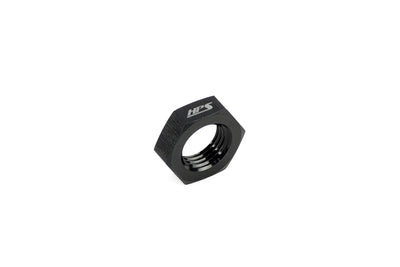 HPS Performance Products AN Female Bulkhead Fitting Jam Nut, Aluminum, Black