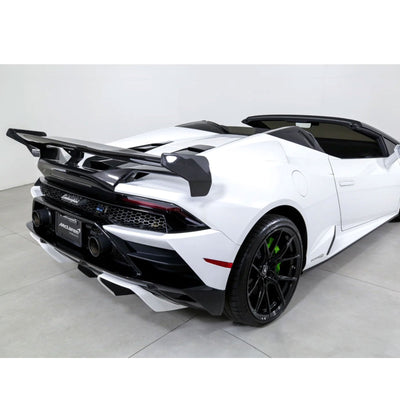 AP Style Dry Carbon Fiber Rear Wing with Base Panel for Lamborghini Huracan LP580 LP610 EVO