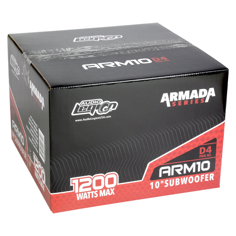 Audio Legion Armada Series 10 | 10" 1,200 Watt Max Car Subwoofer
