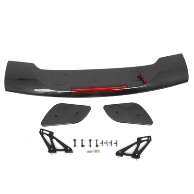 Universal JDM GT Style Carbon Fiber Print Trunk Spoiler ABS w/ Light