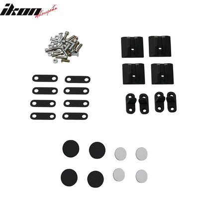 Universal 57In GT Style Gloss Black Trunk Spoiler LED Brake Light ABS