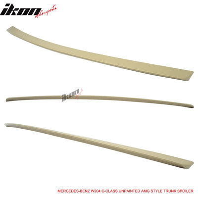 2008-2014 Benz C-Class W204 AMG Style Unpainted Trunk Spoiler Wing ABS