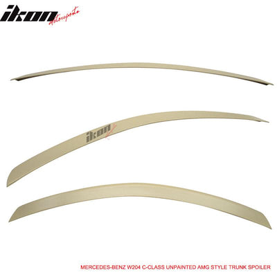 2008-2014 Benz C-Class W204 AMG Style Unpainted Trunk Spoiler Wing ABS