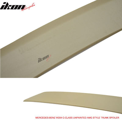 2008-2014 Benz C-Class W204 AMG Style Unpainted Trunk Spoiler Wing ABS