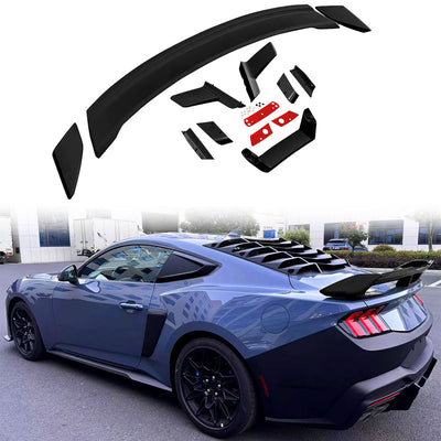 2024-2025 Ford Mustang Coupe Dark Horse Matte Black Trunk Spoiler ABS