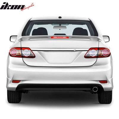 2009-2013 Toyota Corolla Painted #1H2 Black Trunk Spoiler W/ LED Light
