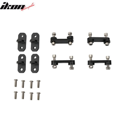 Universal 2PCS Spoiler Leg Brackets Car Rear Trunk Side Plate V2 Style