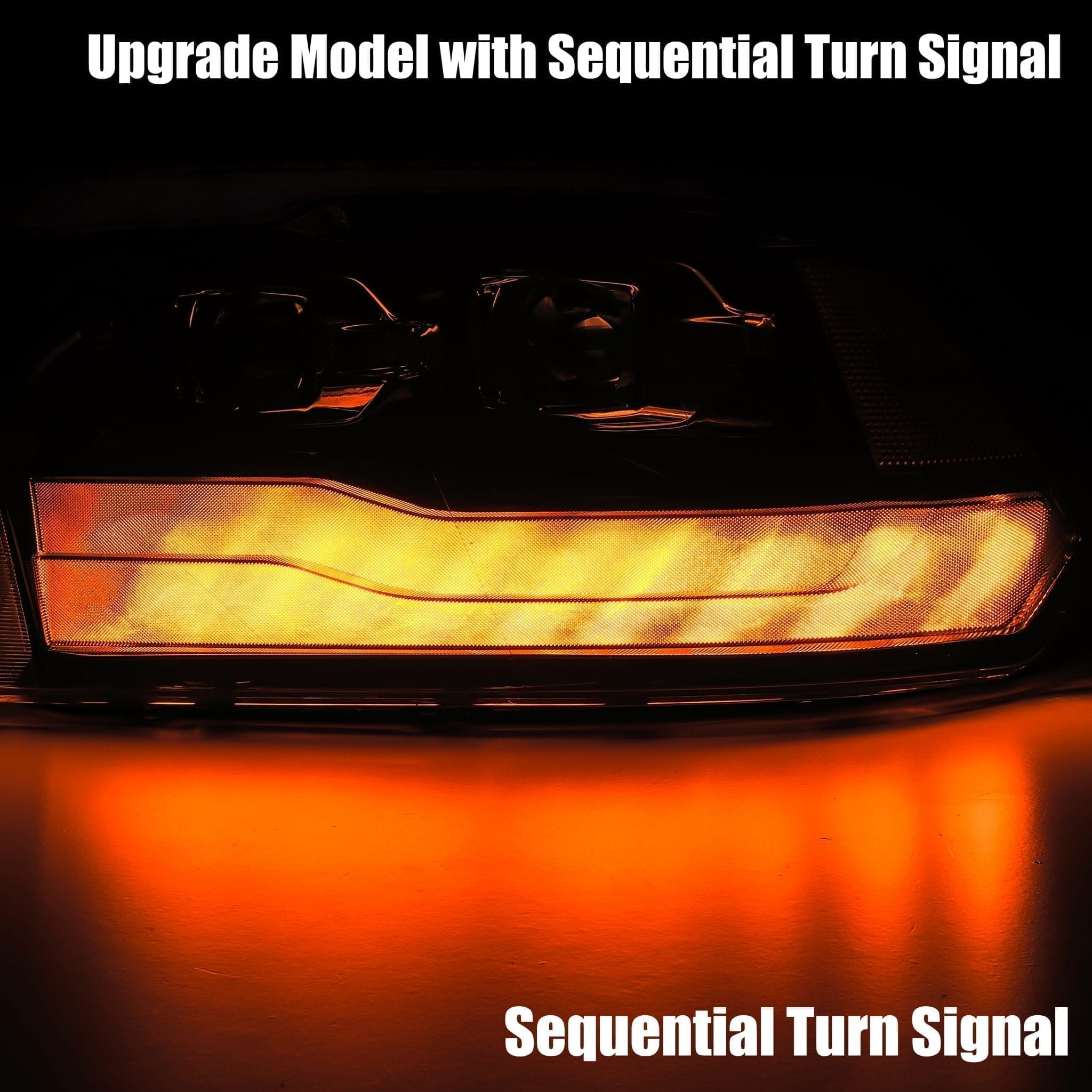 AlphaRex 09-18 Ram Truck LUXX-Series LED Projector Headlights Black