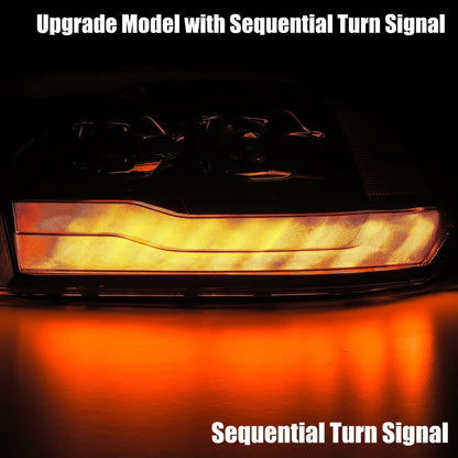 AlphaRex 09-18 Ram Truck LUXX-Series LED Projector Headlights Black