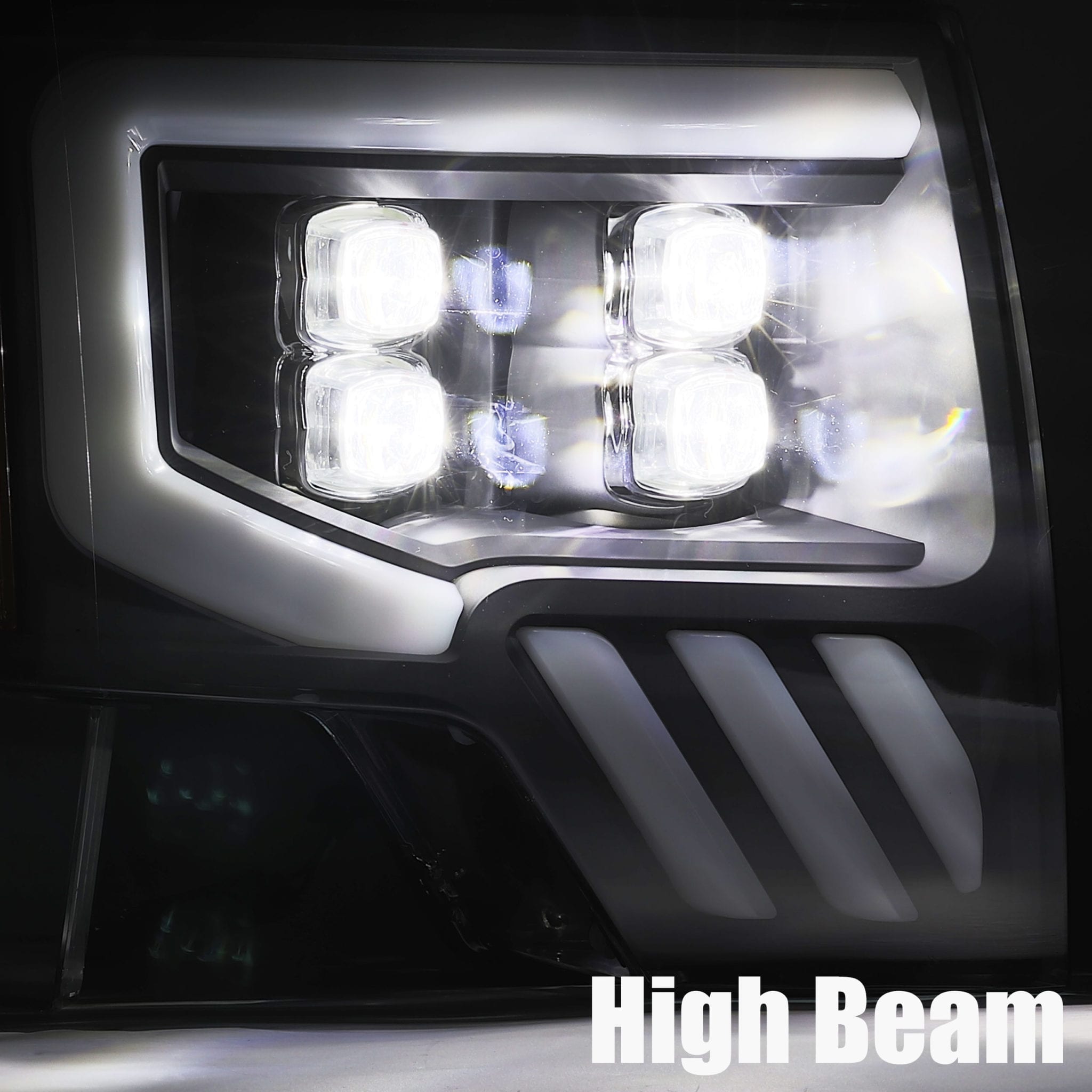 AlphaRex 09-14 Ford F150 NOVA-Series LED Projector Headlights Jet Black