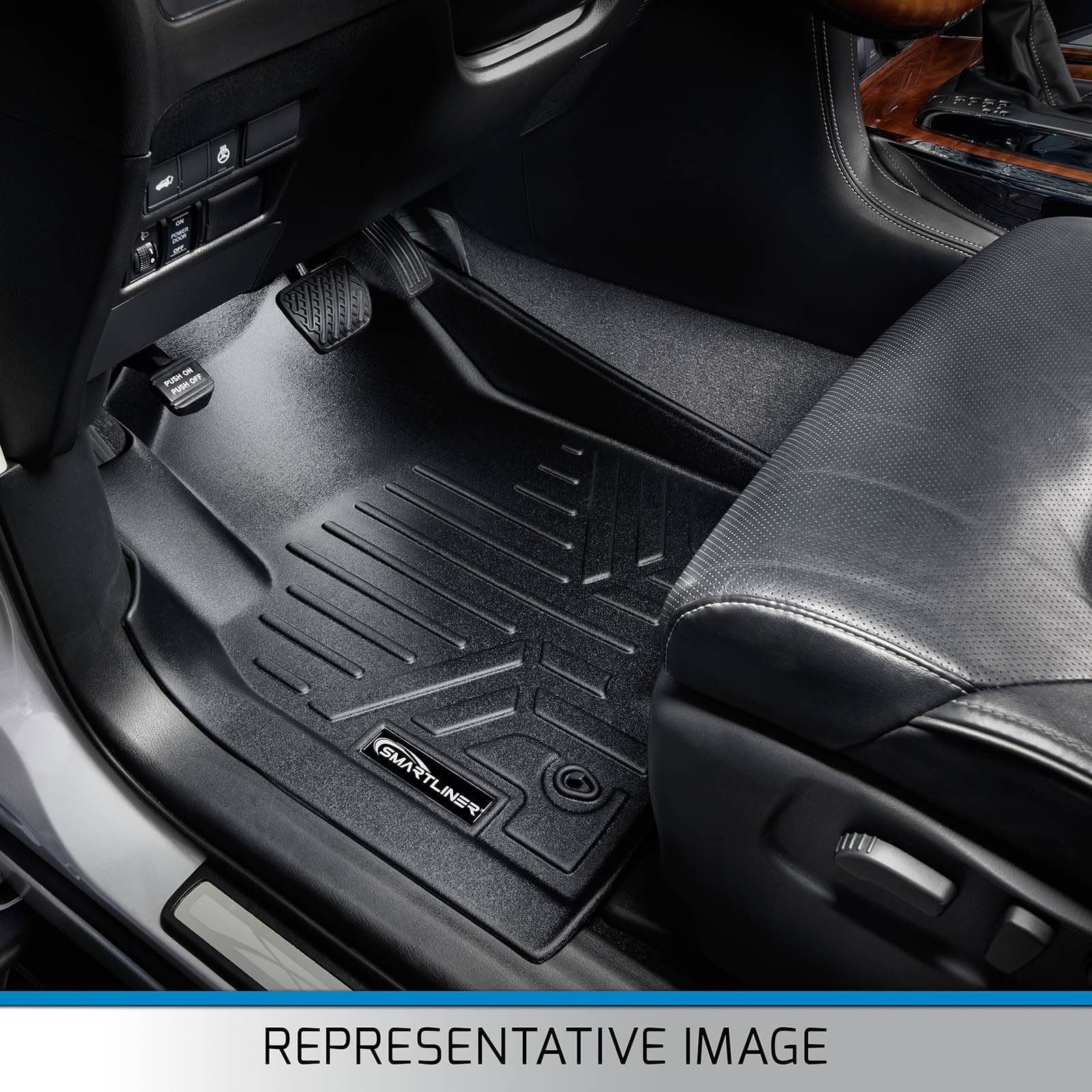 SMARTLINER Floor Liners for Double Cab 2014-2018 Silverado/Sierra 1500 - 2015-2021 2500/3500 HD