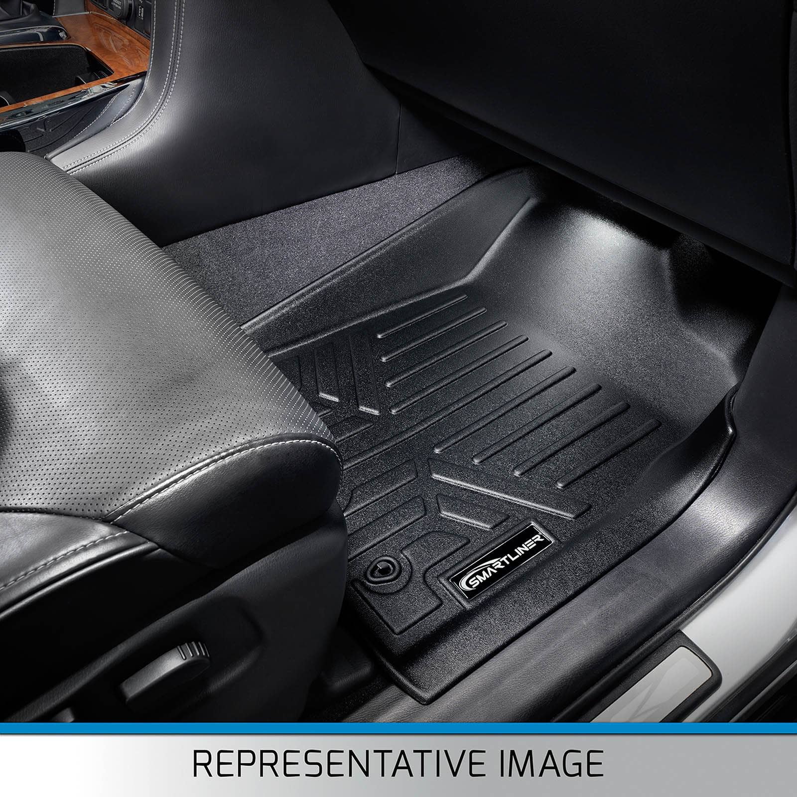 SMARTLINER Floor Liners for Double Cab 2014-2018 Silverado/Sierra 1500 - 2015-2021 2500/3500 HD