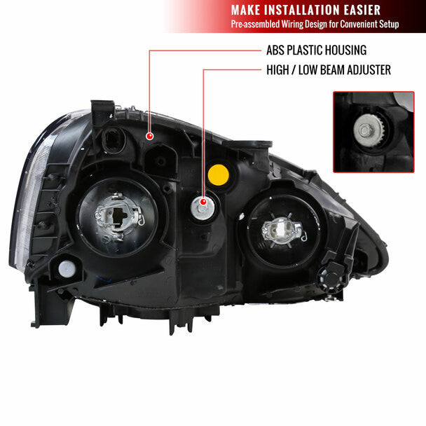 Spec-D 02-04 Acura Rsx Retrofit Projector Headlights Black