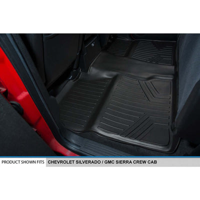 Smart Trim™ Custom Fit Floor Liners For 2007-2013 Silverado/Sierra 1500 Crew Cab - 2007-2014 2500/3500 HD Crew Cab