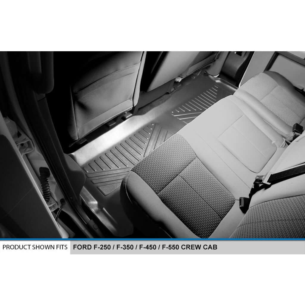 SMARTLINER Custom Fit Floor Liners For 2011-2012 Ford F-250/F-350/F-450 Super Duty Crew Cab with Depressed Drivers Side Pedal