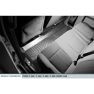 SMARTLINER Custom Fit Floor Liners For 2011-2012 Ford F-250/F-350/F-450 Super Duty Crew Cab with Depressed Drivers Side Pedal
