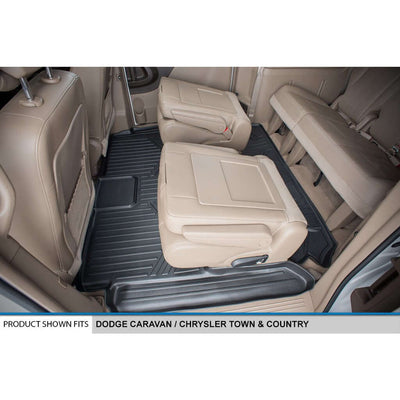 Smart Trim™ Floor Liners For 2013-2020 Dodge Grand Caravan (2nd Row Bucket) (1st Row Console)