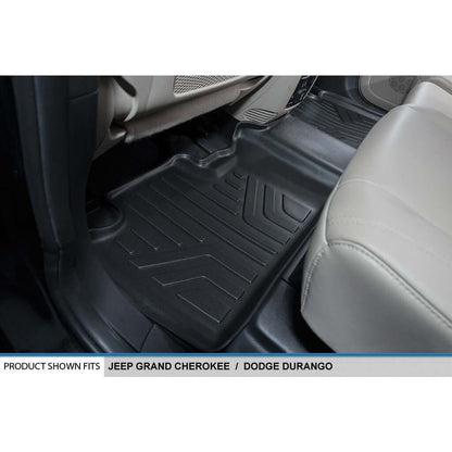 Smart Trim™ Custom Fit Floor Liners For 13-16 Durango with 1st Row Dual Floor Hooks & 2nd Row Bucket Seats