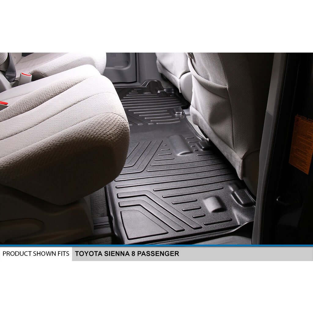 SMARTLINER Custom Fit Floor Liners For 2013-2020 Toyota Sienna (8 Passenger Model)