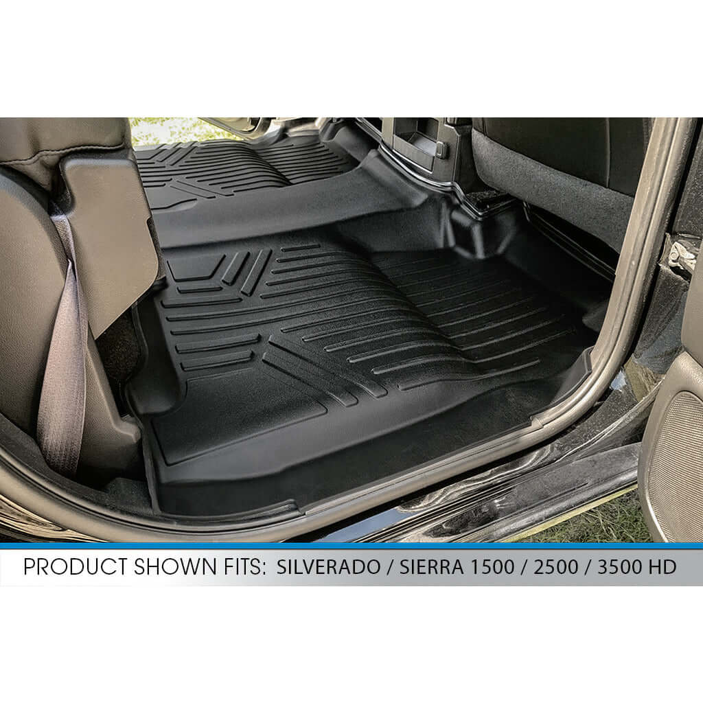 SmartCoverage™ Floor Liners For Crew Cab 2014-2018 Silverado/Sierra 1500 - 2015-2021 2500/3500 HD