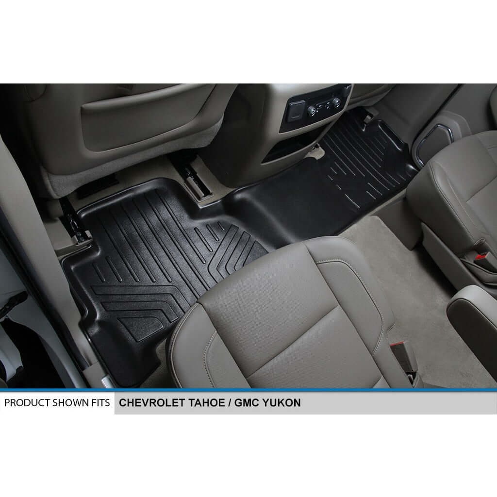 Smart Trim™ Custom Fit Floor Liners For 2015-2020 Chevrolet Tahoe / GMC Yukon With 2nd Row Bucket Seats
