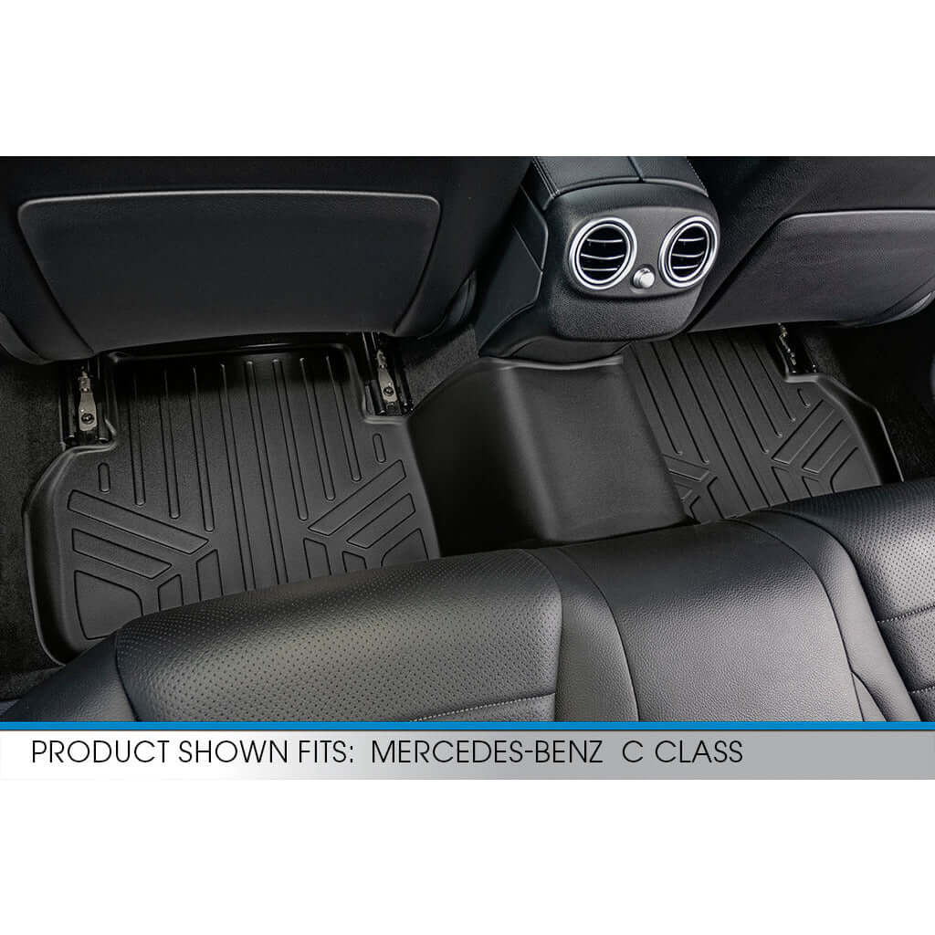 Smart Trim™ Custom Fit Floor Liners For 2015-2021 Mercedes Benz C Class Sedan (No Hybrid Models)