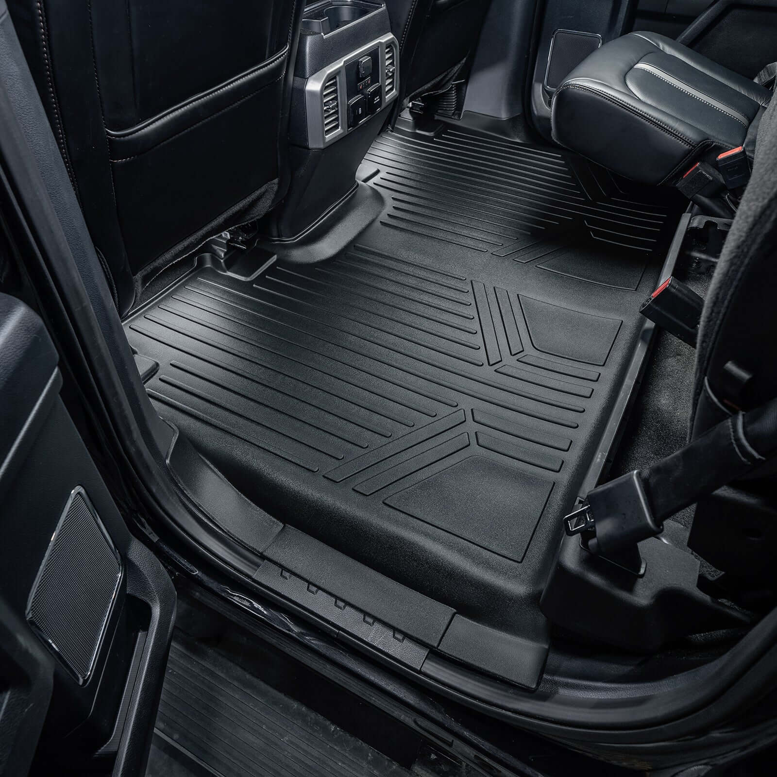 SmartCoverage™ Custom Fit Floor Liners For 2015-2025 Ford F-150 SuperCrew Cab with 1st Row Bucket Seats (Vinyl Flooring)