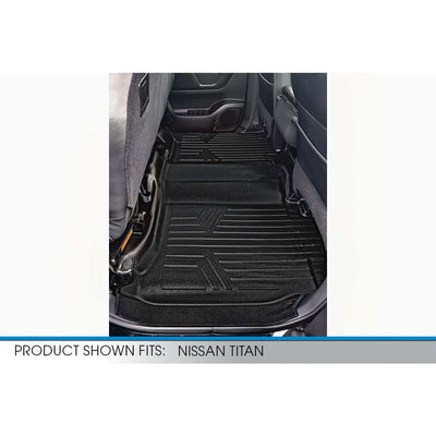 SMARTLINER Custom Fit Floor Liners For 2017-2024 Nissan Titan XD Crew Cab with 1st Row Bench Seat No Underseat ToolBox