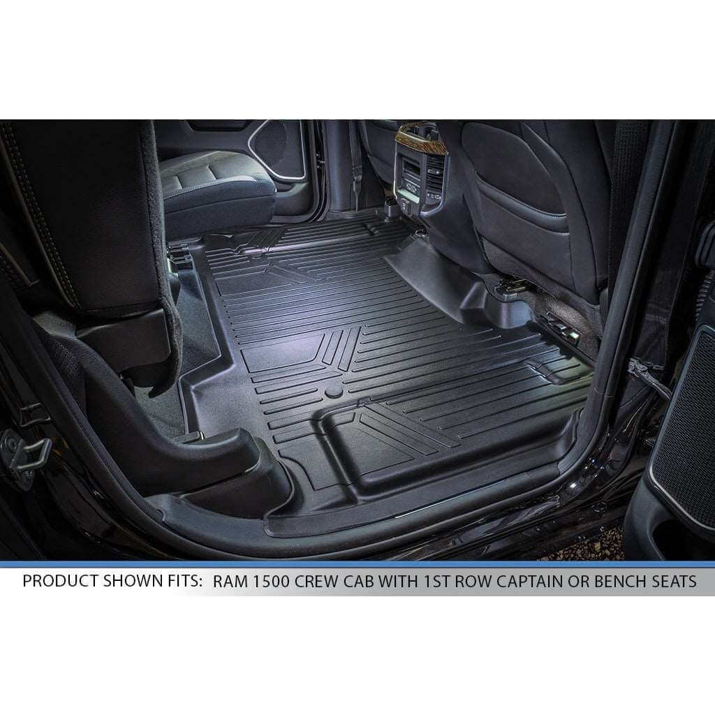 SmartCoverage™ Floor Liners For 2019 - 2024 Ram 1500 Crew Cab Vinyl (1st Row Bench)
