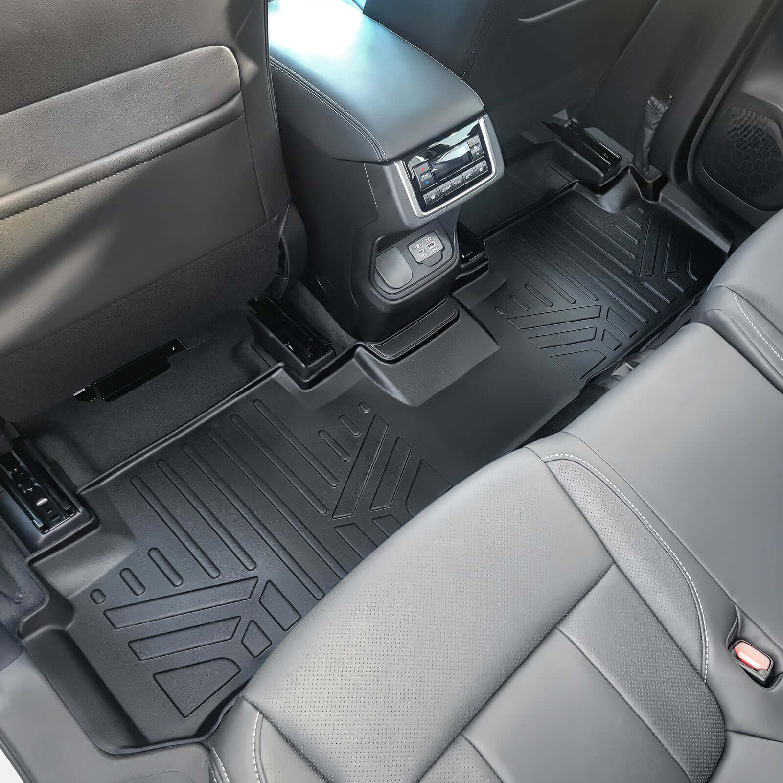 Smart Trim™ Custom Fit Floor Liners For 2019-2025 Subaru Ascent with 2nd Row Bench Seat and With Subwoofer in the Cargo Area