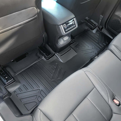 Smart Trim™ Custom Fit Floor Liners For 2019-2025 Subaru Ascent with 2nd Row Bench Seat and No Subwoofer in the Cargo Area