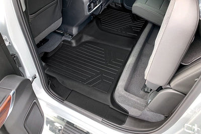 SMARTLINER Floor Liners for 2020-2026 Chevy Silverado 2500 HD | 3500 HD (Crew Cab|Vinyl|(1st Row Bench)|(No OTH)|[2nd Row Storage]