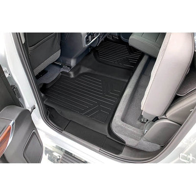 SmartCoverage™ Floor Liners For 2019-2026 Chevy Silverado 1500/ GMC Sierra 1500 Crew Cab | Carpet | (1st Row Bucket) [2nd Row Storage]