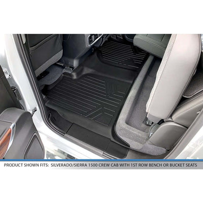 SMARTLINER Floor Liners for 2020-2026 2500/3500 Silverado/Sierra Crew Cab 2019-2021 Crew Cab (BNOC)