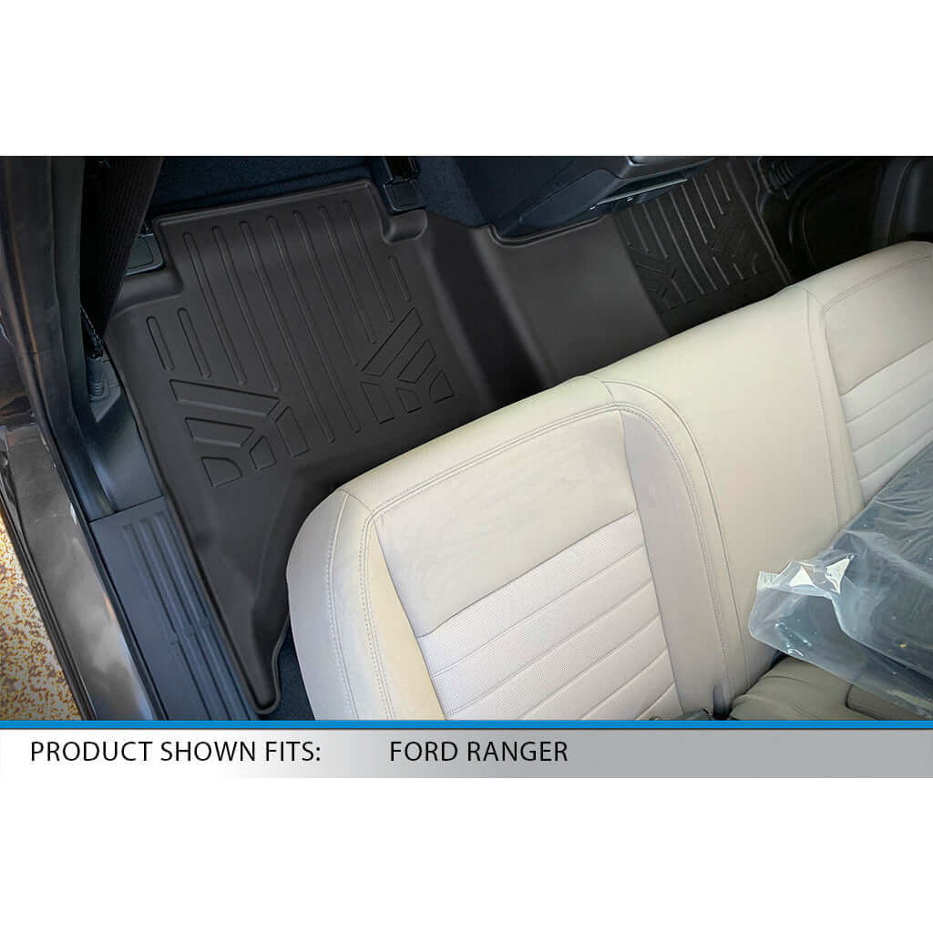 SmartCoverage™ Floor Liners For 2019-2023 Ford Ranger SuperCrew Cab (Carpet)