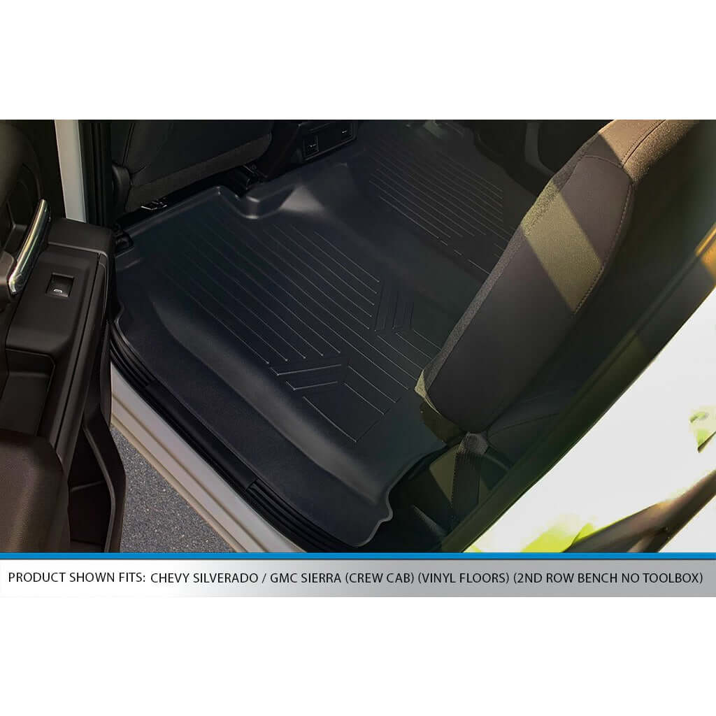 SmartCoverage™ Floor Liners For 2019-2026 Silverado/Sierra 1500 Crew Cab (1st Row Bucket) & Vinyl