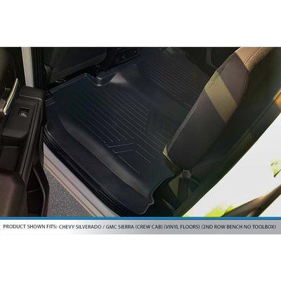 SmartCoverage™ Floor Liners For 2019-2026 Silverado/Sierra 1500 Crew Cab (1st Row Bucket) & Vinyl